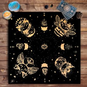 Tarot Tablecloth Board Game Decorative Cloth Have Your Power Mandala Moon Phase Floral Butterfly Tablecloth (Option: JP142-49x 49cm)