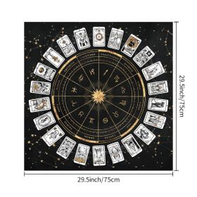 Tarot Tablecloth Board Game Decorative Cloth Have Your Power Mandala Moon Phase Floral Butterfly Tablecloth (Option: JP159-49x 49cm)