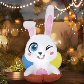 Luminous LED Cartoon Easter Inflatable Rabbit (Option: Underground rabbit 1.2M)