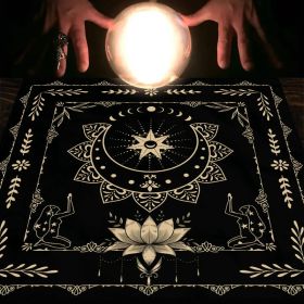 Tarot Tablecloth Board Game Decorative Cloth Have Your Power Mandala Moon Phase Floral Butterfly Tablecloth (Option: JP116-49x 49cm)